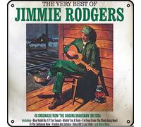 Zuhhgii Jimmie Rodgers - The Very Best Of Jimmie Rodgers - Plaque en métal vintage avec musique rock pour décoration murale de salle de bain, piscine, bar, salle de bain, cour, garage, pub - 30,5 x