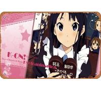Zuhhgii K-ON Affiche d'anime populaire rétro Décoration murale Art grotte, bar, bureau, club, garage, maison, café, plaque en métal vintage classique 20,3 x 30,5 cm