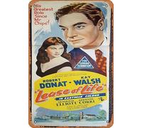 Zuhhgii LEASE OF LIFE Affiche originale du film Daybill Robert Donat Kay Walsh Adrienne Corri vintage en étain, rétro de l'ancien film classique, plaque en métal pour bar, karaoké, décoration murale