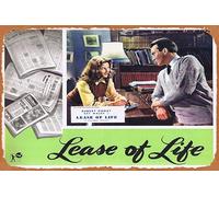 Zuhhgii LEASE OF LIFE Original UK Lobby Card 5 Robert Donat Kay Walsh Ealing - Plaque en métal vintage rétro de film classique - Plaque en métal pour bar, karaoké, décoration murale 20,3 x 30,5 cm.