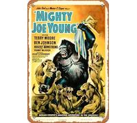 Zuhhgii Mighty Joe Young Affiche de film rétro en étain pour café, restaurant, maison, club, restaurant, caverne, cadeau vintage, 30,5 x 20,3 cm.