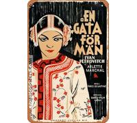Zuhhgii Panneau en métal Le Chatelaine du Liban (1926) - Décoration amusante pour maison, bar, pub, café, ferme - 30,5 x 20,3 cm