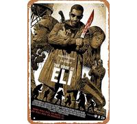 Zuhhgii Panneau en métal rétro The Book of Eli - Décoration murale amusante - 20,3 x 30,5 cm - Décoration de bar - Affiche d'art en étain