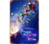 Zuhhgii Plaque en étain Game of Talents (Wayne Brady, Fox) - 20,3 x 30,5 cm - Plaque en métal vintage pour maison, bar, pub, garage, décoration