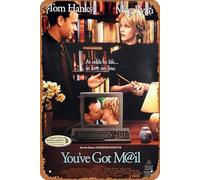 Zuhhgii Plaque en étain rétro avec inscription « YOU'VE GOT MAIL » - Affiche de film originale - Nora Ephron Tom Hanks Meg Ryan - Rétro vintage - En métal - Affiche classique de cinéma et de