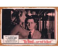 Zuhhgii Plaque en étain rétro « To bed or not to bed » - Affiche originale du film Alberto Sordi - Décoration murale de cinéma et de télévision - 20,3 x 30,5 cm