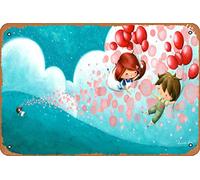 Zuhhgii Plaque en métal Fly Me to the Moon Magic and Fantasy Abstract and Surreal Concept Art - 20,3 x 30,5 cm - Look vintage