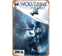 Zuhhgii Plaque en métal rétro avec personnages de bandes dessinées - Wolverine : The Long Night Adaptation 5 Comic Book NM - Affiche de film pour musique, café, bar, restaurant, supermarché, boutique