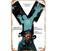 Zuhhgii Plaque en métal rétro avec personnages de bandes dessinées Y The Last Man TP BOOK 01 (MR) - Affiche de film pour musique, café, bar, restaurant, supermarché, boutique, cadeau de film, 20,3 x