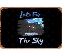 Zuhhgii Plaque en métal rétro Jackson Browne - Late for the Sky - Vintage - Amusante - Plaque humoristique en métal - Affiche humoristique - Pour bar, bar, 30,5 x 20,3 cm