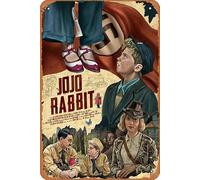 Zuhhgii Plaque en métal rétro Jojo Rabbit - Décoration murale classique - Affiche musicale pour bar, pub, café, cuisine, salle de bain, karaoké, 20,3 x 30,5 cm