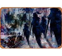 Zuhhgii Plaque en métal « RISE AGAINST THE SHADOW GIANTS Magic and Fantasy » - Concept abstrait et surréaliste - 20,3 x 30,5 cm - Décoration murale