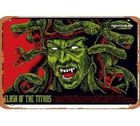 Zuhhgii Plaque en métal vintage Clash of the Titans - Musique classique - Pour bar, pub, café, cuisine, salle de bain, karaoké, décoration d'intérieur, 20,3 x 30,5 cm