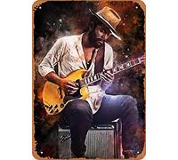 Zuhhgii Plaque en métal vintage Gary Clark Jr Musique Monde Musique Bar Pub Café Mural Cuisine Salle de Bain Karaoké Rétro Décor Art 20,3 x 30,5 cm