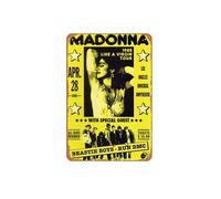 Zuhhgii Plaque en métal vintage Madonna 1985 Like A Virgin - Pour cafés, bars, pubs, boutiques - Décoration murale amusante pour homme et femme - 20,3 x 30,5 cm