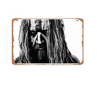 Zuhhgii Plaque en métal vintage Rob Zombie Llustration musicale bar, pub, café, cuisine, salle de bain, karaoké, décoration rétro, 20,3 x 30,5 cm, plaque en métal pour film et télévision.