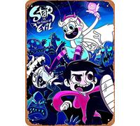 Zuhhgii Plaque murale en métal Vimomo 9 Star Vs The Forces of Evil rétro en étain pour café, restaurant, maison, cadeau rétro, décoration vintage, 30,5 x 20,3 cm.