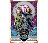 Zuhhgii Plaque rétro en étain Logan's Run Movies Poster de célébrités Affiche de film TV Cadeau musical Karaoké Man grotte bars cafés Décoration rétro Art 20,3 x 30,5 cm