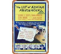 Zuhhgii Plaque rétro en étain The List of Adrian Messenger - Affiche originale du film Tony Curtis Kirk Douglas - Décoration murale - 20,3 x 30,5 cm