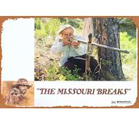 Zuhhgii Plaque rétro en étain The Missouri Breaks - Carte originale du hall 6 Marlon Brando Jack Nicholson - Affiche rétro du film classique - Plaque en métal - Décoration murale de bar - 20,3 x 30,5