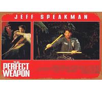 Zuhhgii Plaque rétro en étain « The Perfect Weapon » - Carte originale du hall - 1 affiche d'art martiale Jeff Speakman rétro du film classique - Plaque en métal - Décoration murale pour bar - 20,3 x