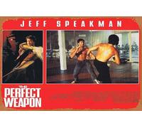 Zuhhgii Plaque rétro en étain « The Perfect Weapon » - Carte originale du lobby 5 arts martiaux Jeff Speakman - Affiche rétro du film classique - Plaque en métal - Décoration murale - 20,3 x 30,5 cm