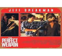 Zuhhgii Plaque rétro en étain « The Perfect Weapon » - Carte originale du lobby 7 arts martiaux Jeff Speakman - Affiche rétro du film classique - Plaque en métal - Décoration murale - 20,3 x 30,5 cm