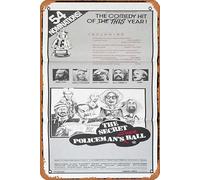 Zuhhgii Plaque rétro en étain The Secret Policer's Other Ball - Affiche de film John Cleese Barry Humphries - Rétro de film classique - Plaque en métal - Décoration murale - 20,3 x 30,5 cm