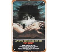 Zuhhgii Plaque rétro en étain The Shout Original British - Affiche du film Alan Bates Susannah York - Rétro du film classique - Plaque en métal - Décoration murale pour bar - 20,3 x 30,5 cm