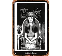 Zuhhgii Plaque rétro en métal ABYstyle Junji Ito Tomie - Style bande dessinée - Panneau amusant - Pour cinéma, cinéma, théâtre, garage, pub musical, brasserie, café, décoration murale, art 30,5 x 20,3