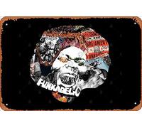Zuhhgii Plaque rétro en métal avec inscription « Parliament Funkadelic Maggot Brain » - Décoration murale - Cadeau de garage - 30,5 x 20,3 cm
