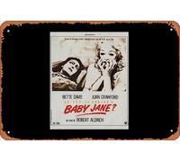 Zuhhgii Plaque rétro en métal avec inscription « What Ever Happened to Baby Jane » - Décoration murale de garage - 30,5 x 20,3 cm