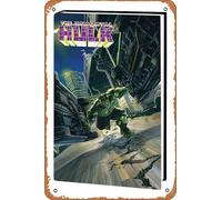 Zuhhgii Plaque rétro en métal avec motif dessin animé IMMORTAL HULK HC VOL 01 pour musique, café, bar, restaurant, supermarché, boutique, cadeau, 20,3 x 30,5 cm.