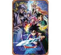 Zuhhgii Plaque rétro en métal Dragon Quest Dai Group vs Vearn - Style bande dessinée - Panneau amusant - Pour cinéma - Théâtre - Man Cave - Garage - Pub musical - Brasserie - Café - Décoration murale