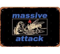 Zuhhgii Plaque rétro en métal humoristique avec inscription « This is massive attack » - Décoration murale - Cadeau de garage - 30,5 x 20,3 cm