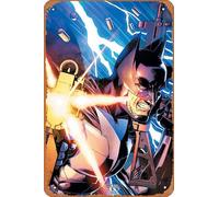 Zuhhgii Plaque rétro en métal - Injustice 2#2 - Affiche de film en métal de dessin animé pour musique, café, bar, restaurant, supermarché, boutique, cadeau de cinéma, 20,3 x 30,5 cm.