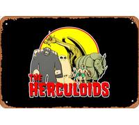 Zuhhgii Plaque rétro en métal The Herculoids - Vintage - Amusante - Décoration murale - Cadeau de garage - 30,5 x 20,3 cm