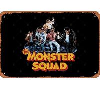 Zuhhgii Plaque rétro en métal The Monster Squad, culte classique, horreur, années 80, vintage, amusante, panneau humoristique en métal, affiche de films musicaux, bar, art rétro, décoration murale
