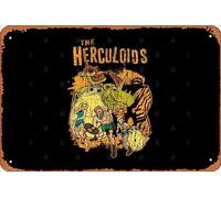 Zuhhgii Plaque rétro en métal vieilli The Herculoids - Vintage - Amusante - Plaque humoristique en métal - Pour films et bars - Décoration murale - Cadeau de garage - 30,5 x 20,3 cm