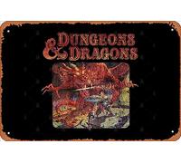 Zuhhgii Plaque rétro en métal vintage Donjons et Dragons - Décoration murale - Cadeau de garage - 30,5 x 20,3 cm