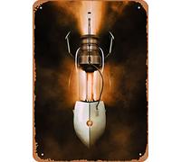 Zuhhgii Poster 3D Portal Gun Orange Games And Anime Game Role Game Poster Anime Game Art Deco Tin Sign - 20,3 x 30,5 cm