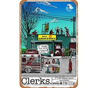 Zuhhgii Poster de film Clerks rétro vintage en métal - Décoration murale - 20,3 x 30,5 cm - Pour homme et femme