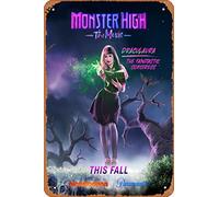 Zuhhgii Poster de film Monster High The Movie (Draculaura, Nayah Damasen) - 30,5 x 20,3 cm - Plaque en métal vintage pour maison, bar, jardin, terrasse, club, restaurant, café