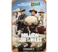 Zuhhgii Poster de film vintage « A Million Ways to Die in the West » - Décoration murale classique - Décoration murale - Poster musical - Bar pub café cuisine salle de bain karaoké - 20,3 x 30,5 cm