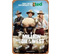 Zuhhgii Poster de film vintage « A Million Ways to Die in the West » - Décoration murale classique - Décoration murale - Poster musical - Bar pub café cuisine salle de bain karaoké - 20,3 x 30,5 cm