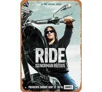 Zuhhgii Poster mural en métal avec film Ride with Norman Reedus - Affiche de film et de télévision - Cadeau rétro - Pour karaoké, bars musicaux, cafés - Décoration vintage - 8