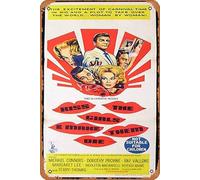 Zuhhgii Poster rétro classique Kiss the Girls and Make Them Die Daybill 1966 Michael Connors - Décoration murale vintage en métal pour cadeau karaoké, bar, pub, cuisine