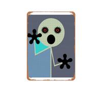 Zuhhgii Poster vintage en métal - Dawn Johnson Trapped And Screaming - 30,5 x 20,3 cm - Convient pour décoration murale de bar, café, garage, caverne d'homme