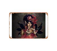 Zuhhgii Poster vintage en métal - Plaque en étain Gayle Berry Elfe Fleur 30,5 x 20,3 cm Convient pour la décoration murale de bar, café, garage, cave d'homme