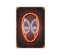 Zuhhgii Poster vintage en métal - Plaque en étain Octavian Mielu Deadpool 30,5 x 20,3 cm pour décoration murale de bar, café, garage, caverne d'homme